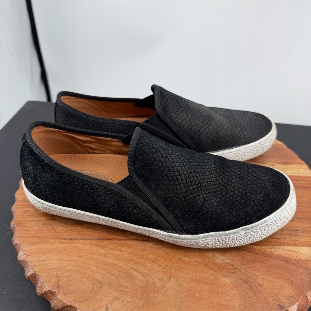 Corso Como Duffy loafer sneaker black snakeskin embossed leather black sz 10‎